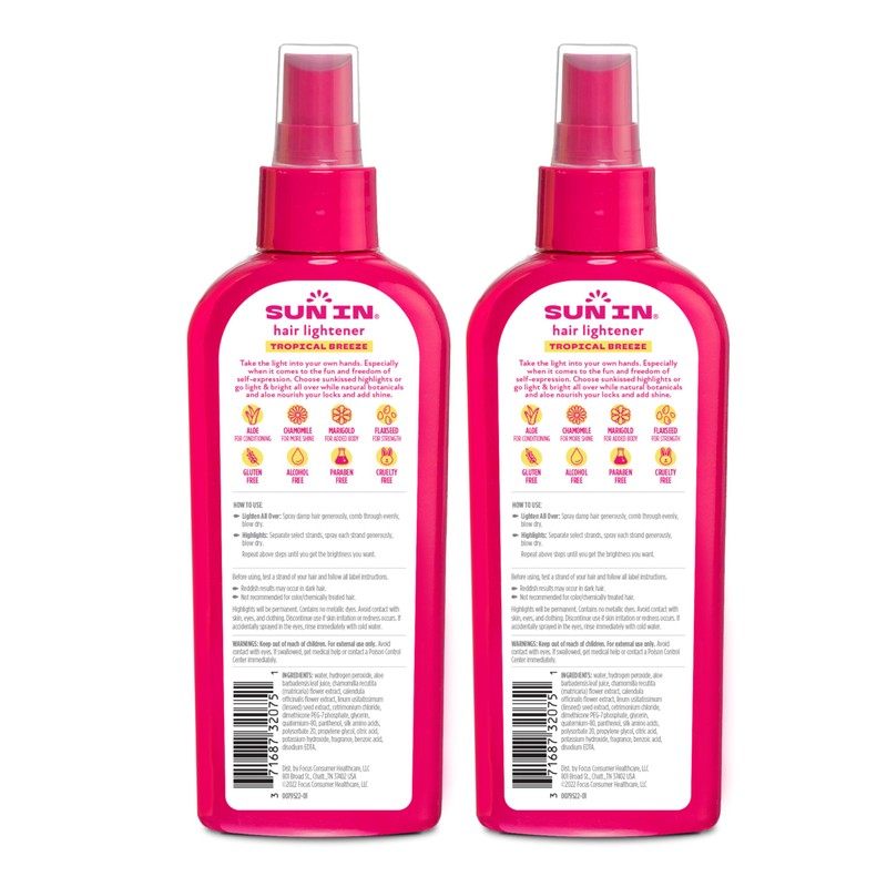 Sun In Hair Lightener Tropical Breeze, Alcohol-Free with Aloe, Chamomile