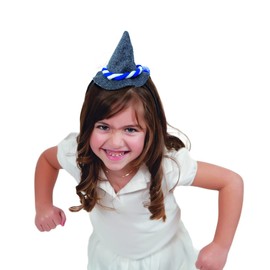 German Hat Headband | Polyester Men & Womens Oktoberfest Hat - Bavarian Pointed Fedora with a Twisted Rope | Dark Gray