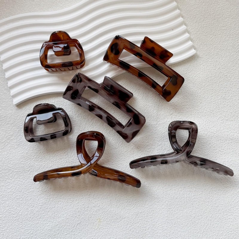 6 Pieces Hair Claw Clips for Women, Tortoise Shell Hair