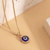ZAULER Evil Eye Necklace-14K Gold/Silver Plated Dainty Evil Eye Pendant
