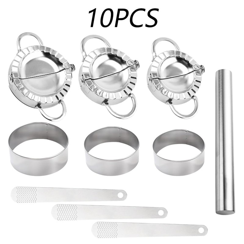 Pamtns Dumpling Maker Set of 10 Stainless Steel Dumpling Maker