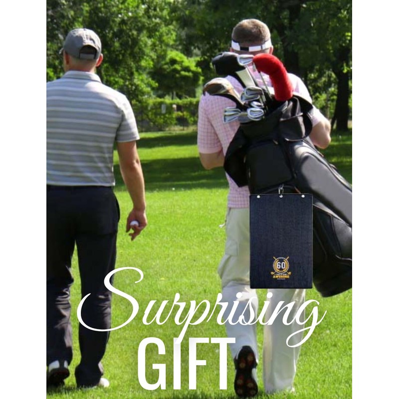 CybGene 60th Birthday Gifts for Men, Funny Golf Towels, 60