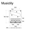Musiclily Pro 54mm Tele Bridge with Modern Zinc Alloy 6-Saddles