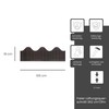 Fassadenprofile Eaves ventilation profile, wave-shaped, 105 cm, PVC, 1 piece,
