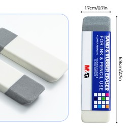 M&G Ink Eraser, 36 Pcs Frosted Sand Erasers Matte Pen Eraser, Double Head Use Correction Supplies Remove Colored Pencil and Ink Markings, Suitable for Office School Ballpoint Pen Fountain Pen Pencil