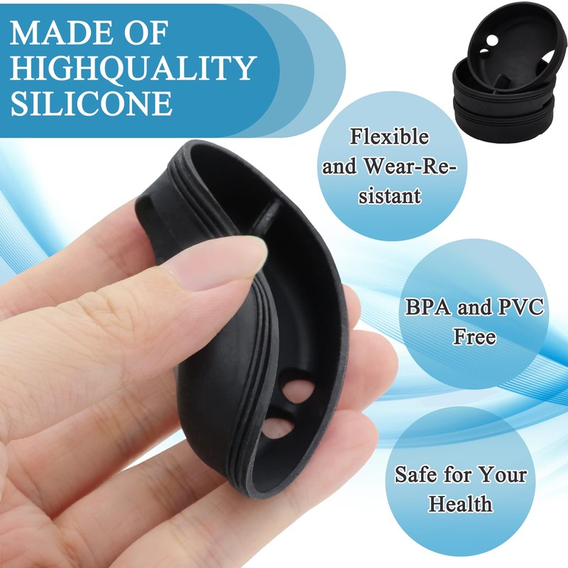 TiciKim 3 Pack Silicone Splashguard for Nalgene 32 oz Wide