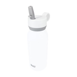 Built 32oz Cascade Bottle with Wide Mouth Straw Lid and Filter White