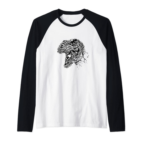 Tyrannosaurus Rex T-Rex Dinosaur Raglan Baseball Tee