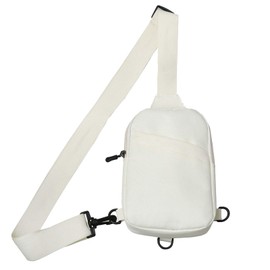 Colexy Sling Chest Crossbody Bag, Waterproof Chest Bag, Men's Shoulder Bag, Lightweight Chest Bag Men's with Adjustable Shoulder Strap for Travel, Hiking, Cycling, Running, White