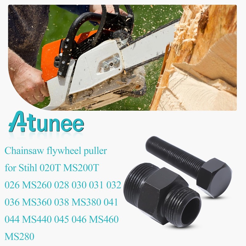 Atunee 22mm & 26mm Chainsaw Flywheel Puller with 14mm Piston