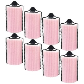 BESTOYARD Hair Curler, Sponge, Hand Winding Curler, 8-Piece Set, Hair Roller, Curly Hair, Bendable, Hairdressing Curler, Home, Bangs, DIY, Harmless (Pink)