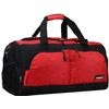 foolsGold Large Sports Holdall Duffel Bag - Black/Red