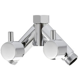 Tecmolog G1/2 Shower Diverter Shut Off Valve Brass Shower Head Splitter 2 Way for Bathroom, Chrome, DSF014A