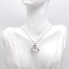 Paialco 925 Sterling Silver Outline Bunny Rabbit Pendant Necklace, White