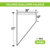 NICETOWN Blackout Pole Pocket Kitchen Tier Curtains- Tailored Scalloped Valances/Swags