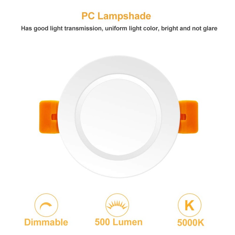 BIRRAY 3 Inch LED Recessed Lighting, 5W(40W Halogen Equivalent) Dimmable