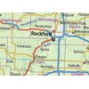 Illinois Physical State Map - 15.1 x 23.3 Inches -
