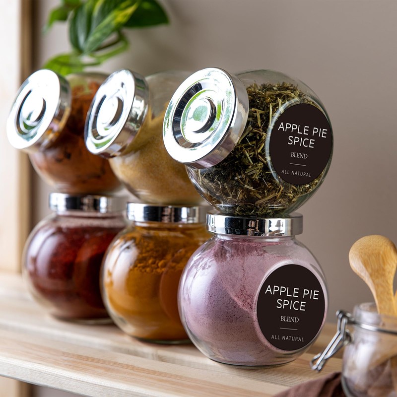 Spice Jar Labels,180 PCS Round Spice Label Seasoning Stickers for