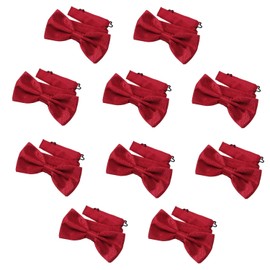 DonDon Men's Bow Tie, 12 x 6 cm, Tied and Adjustable Length, Set of 10 -