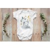 SpecialMe® Baby Bodysuit with Name Print Animal Motifs Rhino Lion