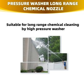 YUEERIO 304 Stainless Steel Pressure Washer Chemical Tip Long Range Chemical Nozzle Shooter Tip Power Washer Compatible with Ladder Saver for 1000 to 6000 Psi Pressure Washing 1/4’’ Quick