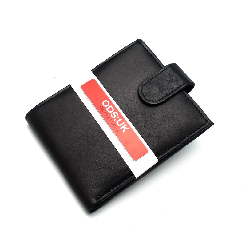 ODS:UK Mens RFID Blocking Safe Soft Leather Tri Fold Wallet