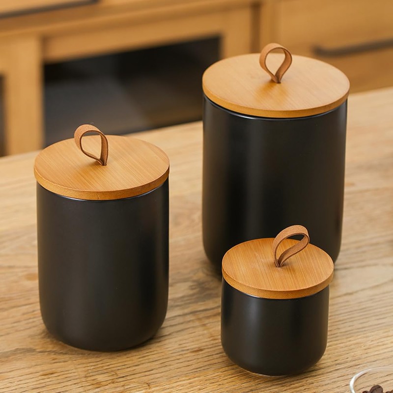 Jueison Ceramic Storage Jars, Modern Elegant Highly Polished Airtight Gorgeous