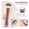 Set 7 Brochas Maquillaje Profesional Alto Nivel Marrón