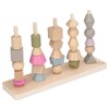 Stack Matching Set Educational Wood with 10 Cards Geometric Shape