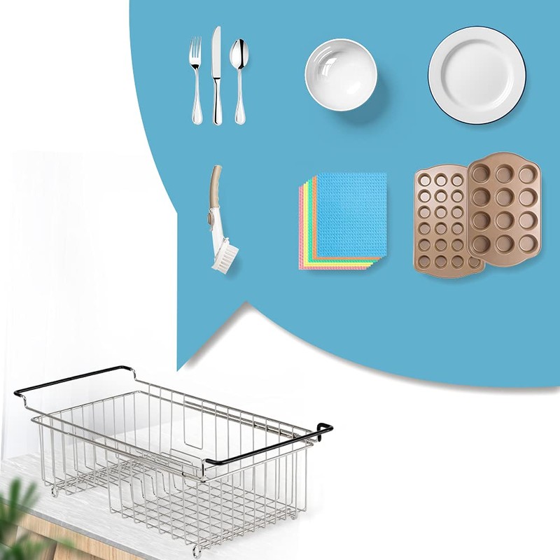 Expandable Dish Drying Rack Over The Sink Small Dish Drainer