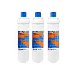 IPW Industries Inc-Omnipure -(L5515) - L-Series 10" x 2.5" Twist Off Carbon Block Filter 1 Micron 3 Pack