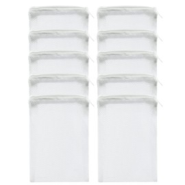 LLTGMV 10 Pcs Aquarium Filter Media Bags - Reusable Mesh Bags (6" x 4") for Fish Tank Filters