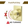 HOSOM Dummy Door Knob, 2 Pack Gold Door Knobs, Interior/Exterior