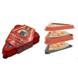 PIE-POD™ - Double Decker - Reusable Pizza Crisper and Pizza Storage Crisper Pan Heats to Over 400'F in the Microwave Oven!