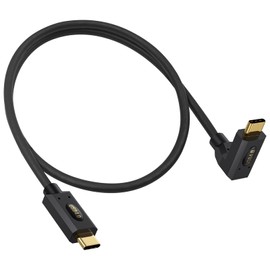 Poyiccot USB C to USB C Cable 2ft, USB C 90 Degree Cable 240W, 40Gbps USB 4 Cable for Thunderbolt 4 Cable, Up & Down USBC to USBC Cable Fast Charging Support 8K@60Hz Video for MacBook Pro/Air Laptop