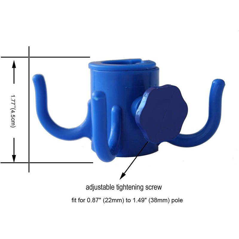 AMMSUN Beach Umbrella Hanging Hook,4-prongs Plastic Umbrella Hook Hanging for