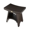 Decoteak 18 Inch Serenityy Waterproof Teak Wood Shower Bench Stool