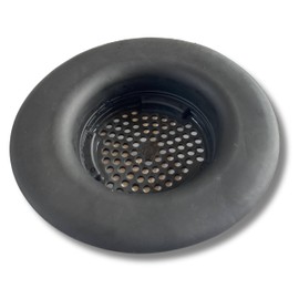 Flex Strainer Kitchen Sink Strainer, Made in The USA, Universal Fits Most 3.5" Drains & Disposals, Black, 1-Pack