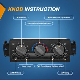 Nilight A/C Heater Climate Control Module Switch Panel Compatible with 1999 2000 2001 2002 Silverado Sierra 2000-2002 Suburban/Tahoe/Yukon XL Truck Replacement Air Conditioning Control Module