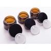 Amber Glass Jars with Lids,12Pcs Travel Size Containers Jars Leak