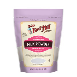 Bob's Red Mill Non Fat Dry Milk Powder, 22-ounce (Pack of 4)