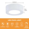 LUMILAND Wired LED Puck Lights (2.7Wx5) Plug-in Lighting Warm White,