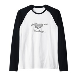Mustang Emblem Raglan Baseball Tee