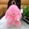 Song Qing Cute Bunny Keychain Soft Rabbit Fur Pompom Ball