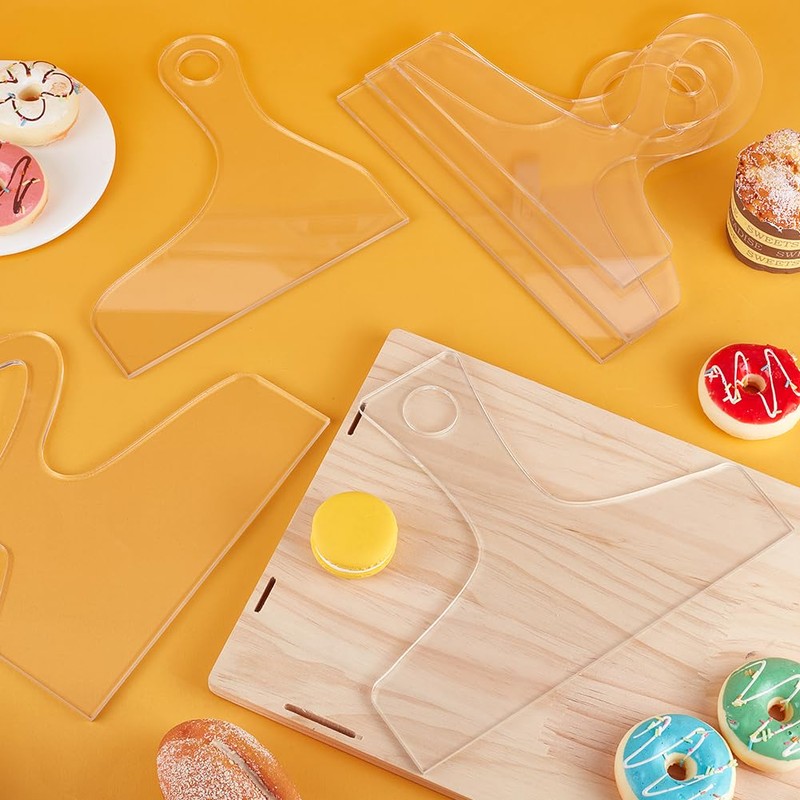 INUNLY 6PCS Charcuterie Board Template Set Acrylic Router Templates for