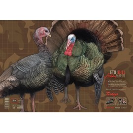 Turkey Target 2-Sided Paper Range Targets (5pack) 18" x 26" for Hunters | Realistic Educational Anatomy Illustration by EthiKill…