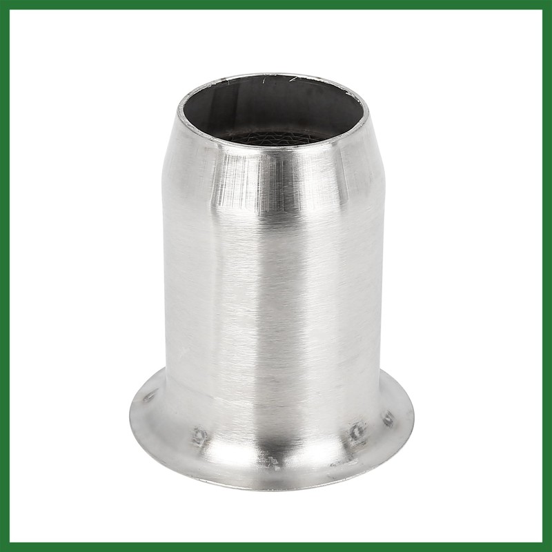 Motoforti 60mm Universal Motorcycle Can Muffler Baffle Pipe Silver Tone