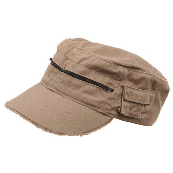 Zippered Enzyme Army Cap-Khaki OSFM