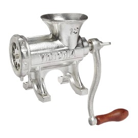 Victoria Cast Iron Meat Grinder with a Table Fixed Mount, Manual Sausage Grinder and Meat Mincer, Number 12, Made in Colombia