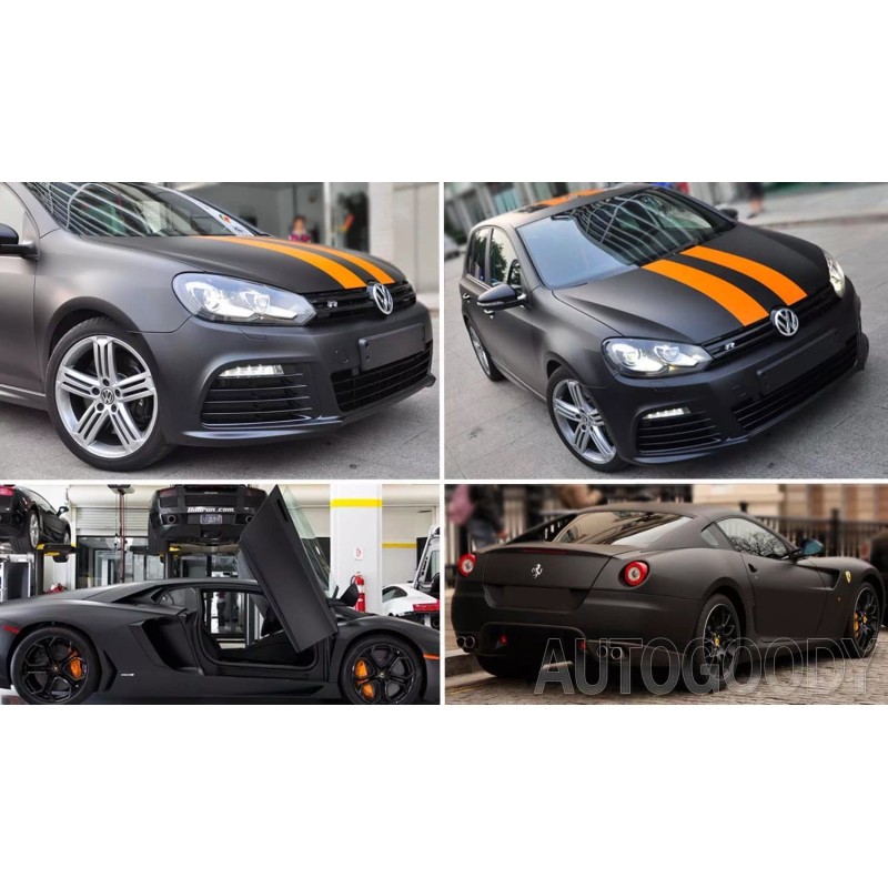 AUTOGOODY 240" x 60" Matte Flat Black Vinyl Film Wrap